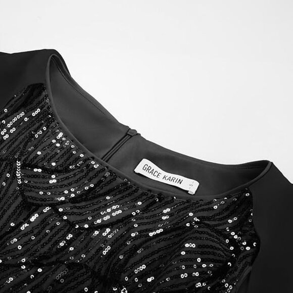 GRACE KARIN 2025 Women's Sequin Dress Mother of The Bride Dress - Picture 2 of 6